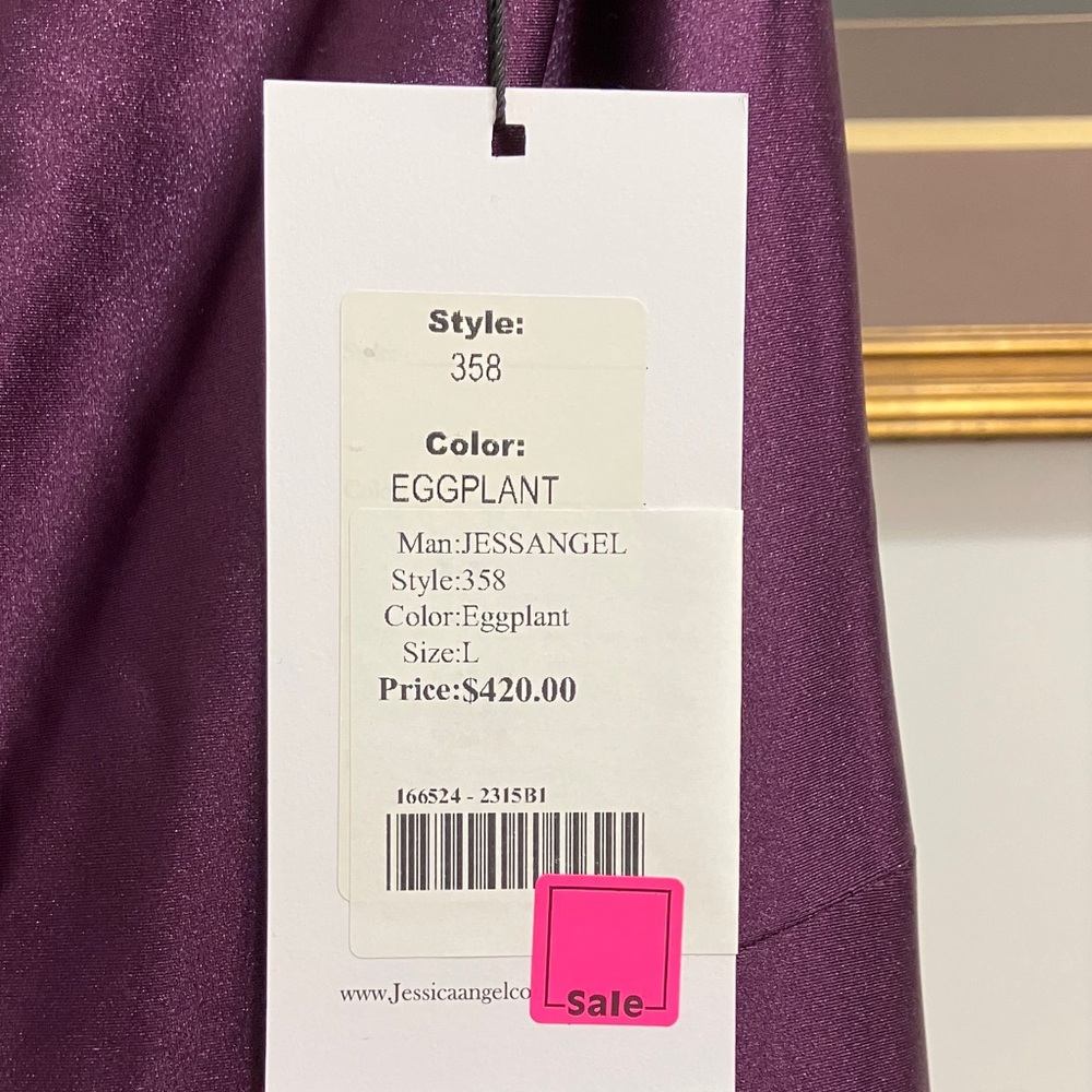 Jessica Angel USA Long Sleeve Off-Shoulder Purple Dress - Picture 10 of 14